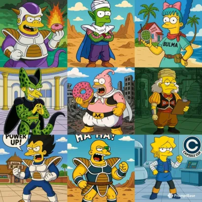 Crossover Simpsons Dbz