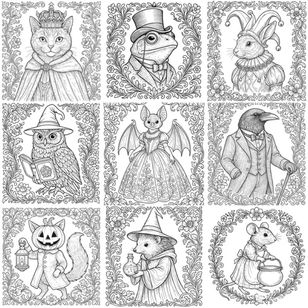 Victorian Halloween Animals