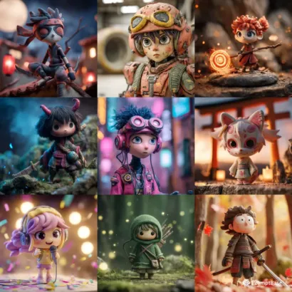 Clay Anime Characters