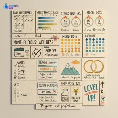 Habit Tracker Prompts – 4 High-Value Prompts (Free Pack)