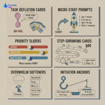 Executive Dysfunction Helpers – 4 High-Value Prompts (Free Pack)