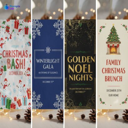 Christmas Event Flyers & Invites – 25 Premium High-Value Prompts (Christmas Edition)