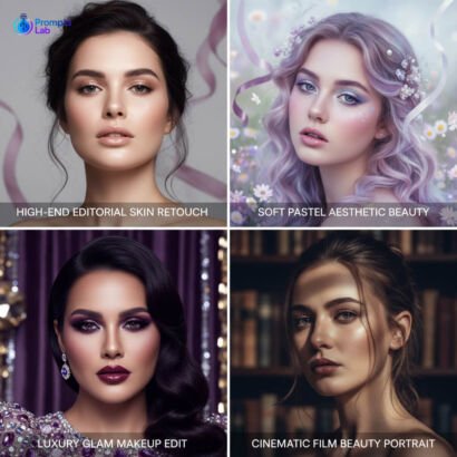 Beauty Retouching Master Pack – Premium (25 High-Value Prompts)