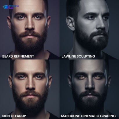 Male Grooming Retouch Pack – Premium (25 High-Value Prompts)
