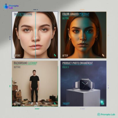 Photo Editing & Retouching – 4 Free High-Value Prompts