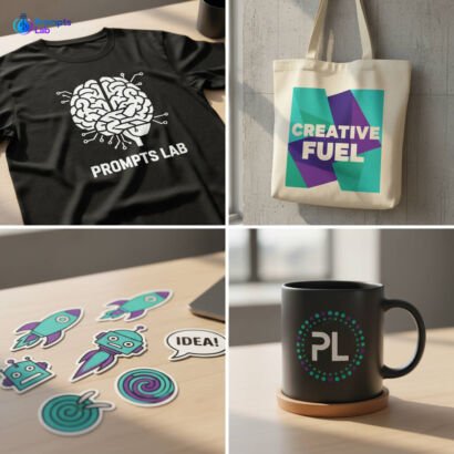 Mockups & Merch Designs Premium Pack – 25 High-Value Prompts