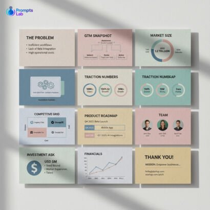 Startup Pitch Deck Helpers – 25 High-Value Prompts (Premium Pack)